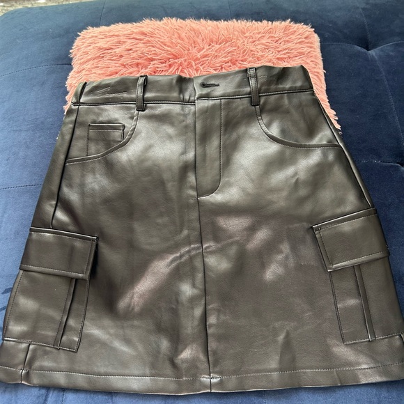Dresses & Skirts - Brown Leather Skirt